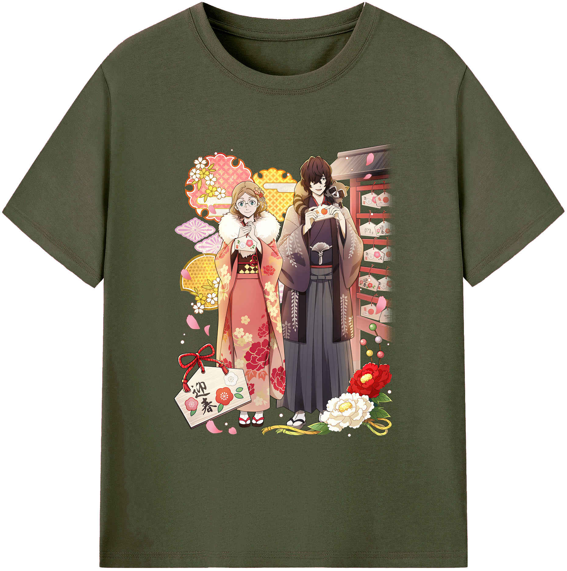 （画像用） 文豪ストレイドッグス Bungo Stray Dogs 綿100％ メンズ半袖Tシャツ｜肌触りやわらか＆通気性